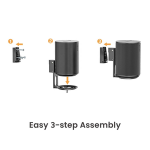 Support mural pour haut-parleur en gros, pivotant, inclinable, réglable, simple, en métal noir, facile à <span class=keywords><strong>installer</strong></span>, pour <span class=keywords><strong>Sonos</strong></span> Era 100 - Product Image 6