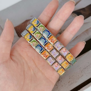 ブレスレットバングルセット316Lステンレススチール女性と女の子のための魅力のない漫画イタリアファッション - Product Image 4