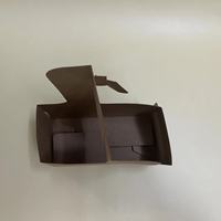 SP2119 Porte-gobelet à café en papier kraft avec poignée Impression personnalisée en gros Porte-gobelet à café en papier à emporter avec poignée