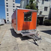 Remorque commerciale mobile avec cuisine complète, chariot alimentaire, remorque de concession pour barbe à papa