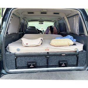VRD4X4 Ready-Made <b>Car</b> Drawer LC80 Storage Solution Slide Dual Drawer Fridge Slide Top Roller System SUV <b>Bed</b> Drawer Durability - Product Image 5