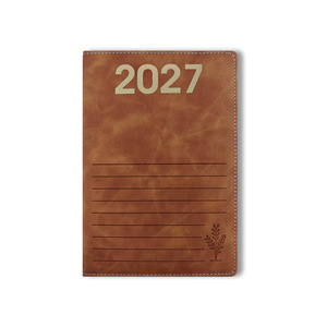 Agenda annuel A5 2027 en cuir PU, carnet de notes hebdomadaire et mensuel, agenda, ventes chaudes - Product Image 6