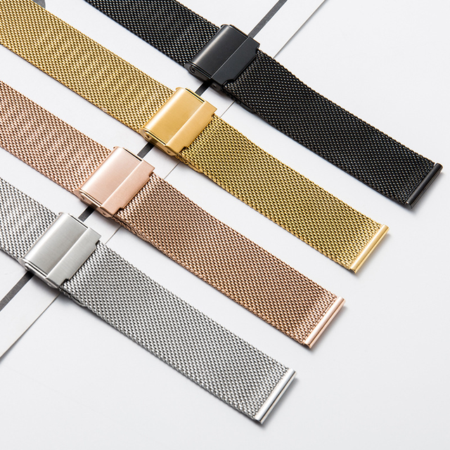 Milanese 20 22mm Metal Wristband Watch Mesh Belt Buckle Stainless Steel Metal Smart Watch Band for samsung Watch 7 6