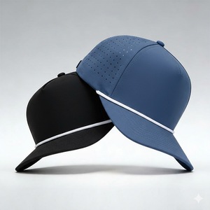 Casquette de golf et de baseball personnalisée Oxford 5 panneaux, haute performance, imperméable, hydrophobe, respirante, perforée au laser, broderie - Product Image 1