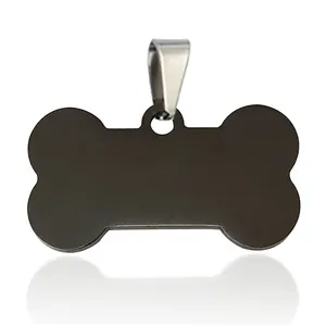 2023 Newly Hot Sales Custom Blank Stainless Steel Metal Dog Tag Bone Shape Pet Dog ID Tag For Engraved