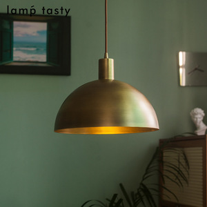 Lamp Tasty Brass Pendant <b>Light</b> Round Single Head Led Home <b>Lighting</b> For Kitchen Dining Room Study Bar Coffee Shop - Product Image 1