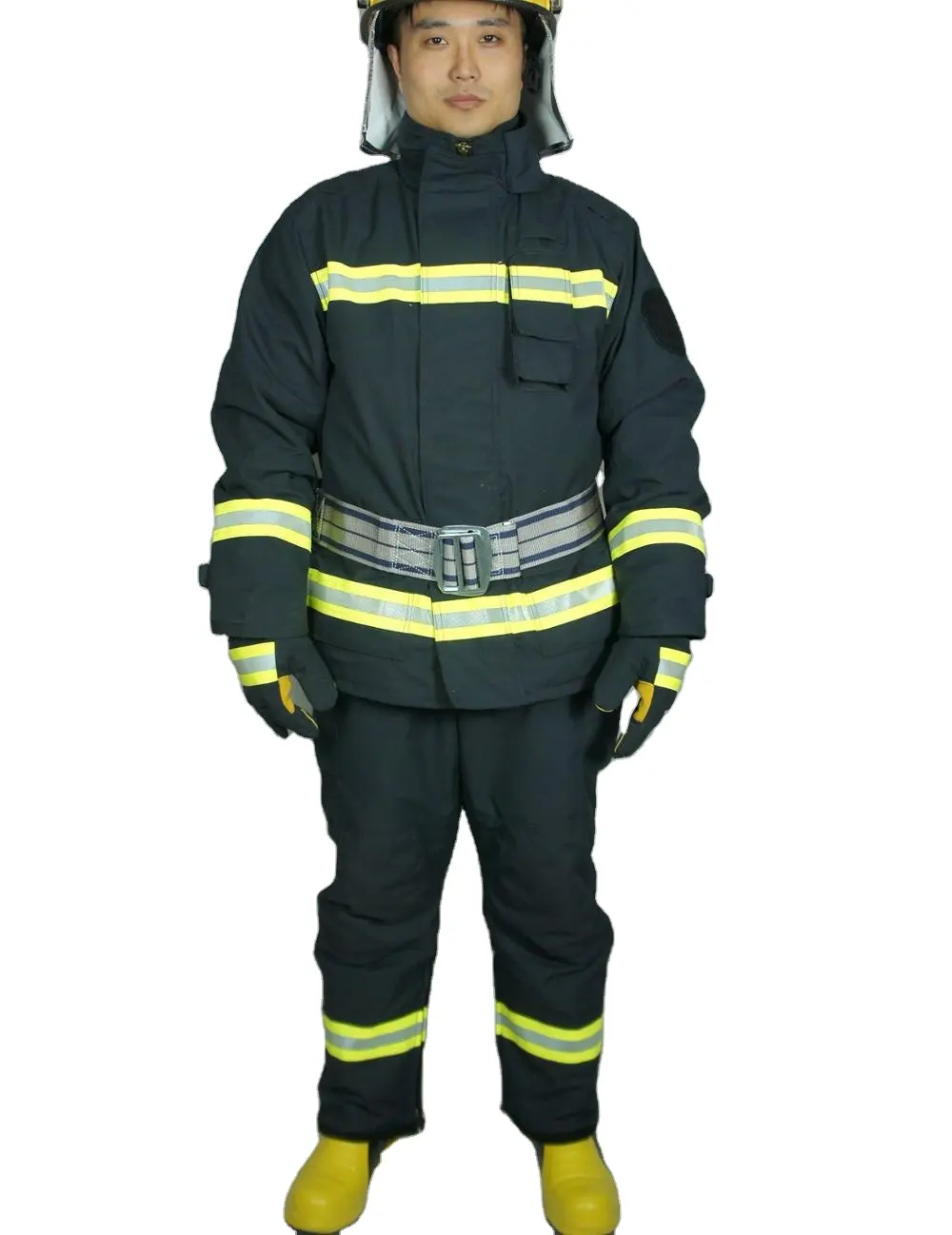 Aramid ดับเพลิงดับเพลิงสารหน่วงไฟ EN469 CE 3C ชุดสูทความปลอดภัย