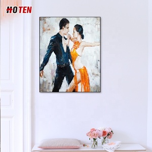 Pittura a olio astratta contemporanea su tela spagnola Flamenco donna amanti della ballerina nuda per soggiorno decorativo arte della parete - Product Image 5