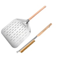 Kit d'accessoires pour four à pizza YINHAO, brosse pour four à pizza avec grattoir à pierre et pelle à pizza de 12 pouces, ensemble de pelles à pizza
