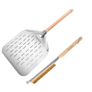 Kit de Accesorios para Horno de <span class=keywords><strong>Pizza</strong></span> YINHAO, Cepillo para Horno de <span class=keywords><strong>Pizza</strong></span> con Raspador de Piedra y Pala para <span class=keywords><strong>Pizza</strong></span> de 12 Pulgadas, Juego de Palas para <span class=keywords><strong>Pizza</strong></span> - Product Image 1