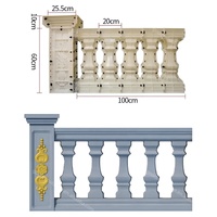 60CM de hauteur nouveau modèle balustrades en plastique mains courantes moule ciment escalier garde-corps balcon garde-corps et rampes de pont pour balcon
