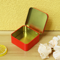 Boîte en fer blanc personnalisée rectangulaire mini blanche et noire pour savon à sourcils, bonbons à la menthe, chewing-gum, emballage alimentaire, avec charnière, qualité alimentaire, OEM