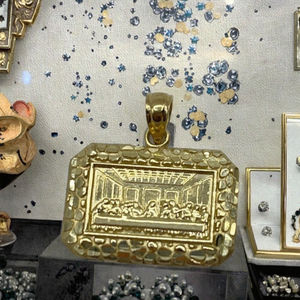 14K 금도금 구리 너겟 최후의 만찬 펜던트 목걸이 |   기독교 종교 장신구 참 - Product Image 2