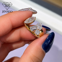 JINSEO Bijoux Élégants Diamant de laboratoire cultivé sur mesure, 1ct 2ct 3ct, taille multi-formes, certifié IGI, VVS incolore, pour sertissage de pierre principale