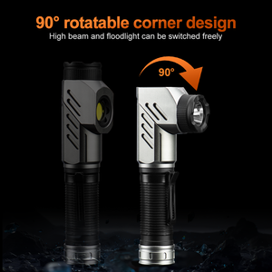 Helius mới siêu sáng T40 + COB * 3 bên đèn có thể được điều chỉnh 90 ° làm việc ngọn đuốc ánh sáng nhôm đuôi từ dẫn đèn pin - Product Image 5