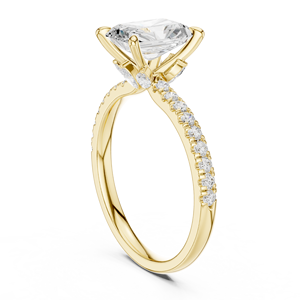 Anillo de Diamante Cultivado en Laboratorio en Oro de 10Kt, 14Kt, 18Kt, 22Kt, Elegante para Mujer, Regalo de Aniversario de Bodas o Propuesta de Matrimonio - Product Image 5