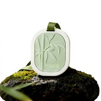 Coffret Cadeau d'Aromathérapie Feuille de Bambou – Pendentif en Plâtre Artisanal de Qualité Supérieure pour Décoration Intérieure et Désodorisant Voiture Longue Durée