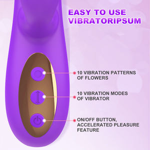 Gスポットローズデュアルバイブレーター、クリトリスGスポット刺激用-20の強力な振動設定、防水2-In-1クリトリス刺激 - Product Image 5