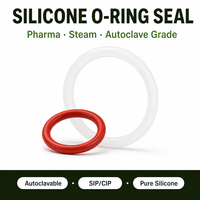 O-Ring Silikon Kelas Farmasi, Sterilisasi Uap Murni Autoklaf SIP CIP, Dapat Disterilkan, Ekstraksi Rendah, USP VI, Kustom OEM