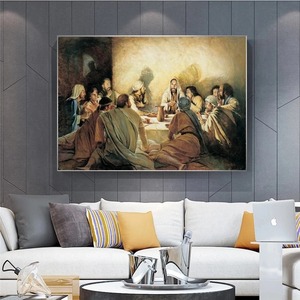 Dernière Cène de <span class=keywords><strong>Da</strong></span> <span class=keywords><strong>Vinci</strong></span> Célèbre Peinture À L'huile Abstraite Affiche Imprimer Religieux Christianisme Jésus Mur Photo Décor Salon - Product Image 3