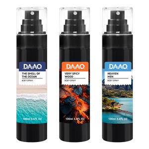 Déodorant corporel en spray à base de plantes pour homme, usage quotidien, séchage rapide, formule non collante, 3 variantes de parfums (Aqua Woody Tropical) pour le contrôle des odeurs - Product Image 1