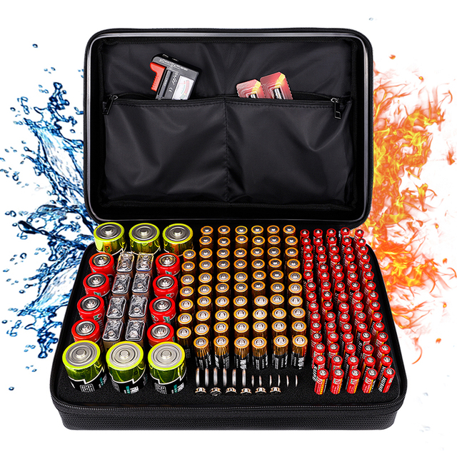 EVA Inside Fireproof Battery Organizer Storage Box Fireproof Waterproof Explosion Proof Safe