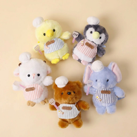 En gros, pendentifs en peluche animaux mignons (éléphant, ours en peluche, pingouin, mouton) et poupées de mariage, pour cadeaux promotionnels