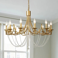 XZ Vintage nórdico sala de estar mesa de comedor candelabro Led techo cristal diseño dorado luces colgantes lámparas luz colgante