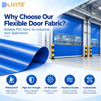 Toile enduite de PVC pour porte enroulable, tissu imperméable résistant aux UV, rideau de porte industriel