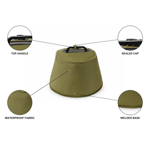 Sac <span class=keywords><strong>de</strong></span> <span class=keywords><strong>lestage</strong></span> pour tente pop-up, gazebo, chapiteau, extérieur, 10L, en PVC, en forme <span class=keywords><strong>de</strong></span> cône, rempli d'eau, avec poignée - Product Image 2