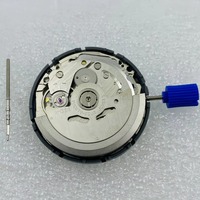 Movimiento Automático Original Japonés NH35, 24 Rubíes, con Ventana de Fecha Negra, Calibre Mecánico de Cuerda Automática NH35A