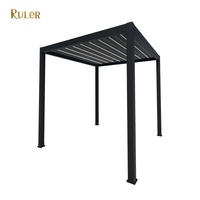 Gazebo de Jardín Motorizado Impermeable Personalizado OEM, Pérgola Bioclimática de Aluminio con Techo de Láminas Automáticas para Exteriores