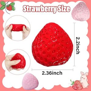 Giocattolo Antistress Morbido a Forma di Fragola, Squishy Taba, Giocattolo per Alleviare lo Stress a Lenta Risalita per Bambini e Adulti, Regalo per Ufficio e Feste - Product Image 3