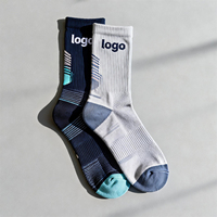 Chaussettes de sport durables en coton pour hommes et femmes, avec logo imprimé, impression numérique, qualité supérieure, design personnalisé