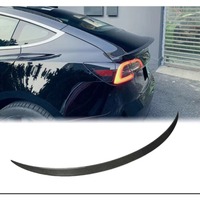 Aileron arrière en fibre de carbone pour Tesla Model 3 berline 4 portes 2017-2019 EV AUTO