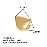 Bague en acier inoxydable imperméable personnalisée en or 18 carats, style espagnol, bague ouverte, bijoux de mode pour femmes, ensembles de bagues, chunky