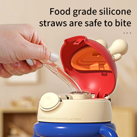 Biberon d'apprentissage anti-chute personnalisé OEM ODM sans BPA avec paille en silicone et bec verseur pour bébé, pour lait et eau