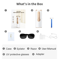 Épilateur laser IPL, épilation au laser sans douleur avec refroidissement par glace, 9 niveaux, 2 modes, appareil d'épilation avec fonctions HR SC RA