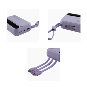 2025 nouveau HT-DX242 PD 22.5W charge rapide tout nouveau chargeur <span class=keywords><strong>Super</strong></span> rapide câbles intégrés Portable 10000mAh personnalisé Power BankTorch - Product Image 5