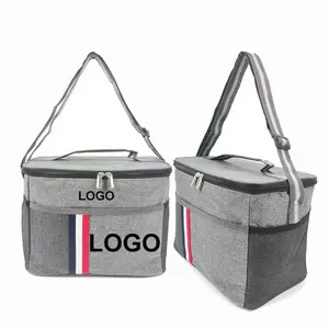 Эко-полиэстер изготовленный на заказ размер 6 8 12 бутылка кулер сумка с напечатанным логотипом портативный изолированный кулер сумка с сетчатым карманом