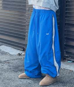 Pantalones Deportivos de Nylon Bordados, Transpirables, Ecológicos, Ligeros, Holgados, Casuales, Azules, para Hombre, con Cierre de Cordón, Estilo <span class=keywords><strong>Jogger</strong></span> <span class=keywords><strong>Cargo</strong></span> - Product Image 2