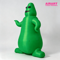 Monstre fantôme gonflable géant vert pour Halloween, figurine gonflable de dessin animé personnalisée pour la décoration de fête en plein air