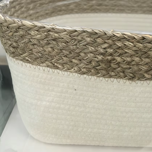 <span class=keywords><strong>Cesta</strong></span> <span class=keywords><strong>de</strong></span> Almacenamiento <span class=keywords><strong>de</strong></span> Escritorio Tejida con Cuerda <span class=keywords><strong>de</strong></span> Algodón, Hecha en Fábrica, <span class=keywords><strong>Cesta</strong></span> para Juguetes sin Asas - Product Image 1