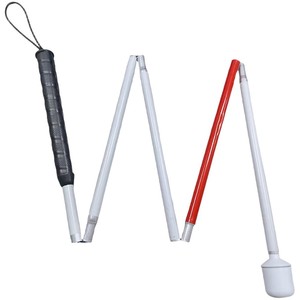 Canne blanche pliable pour aveugles 125cm 135cm en alliage d'aluminium 7075 avec embout réfléchissant pour usage extérieur - Product Image 3