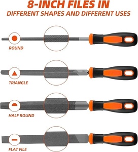 Shubing công cụ bán buôn thép kim loại tập tin Set Drop giả mạo thép hợp kim tập tin Set kim loại tập tin với nhựa xử lý - Product Image 4