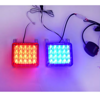 Baru darurat persegi merah dan biru LED peringatan lampu samping strobo untuk tupai untuk penggunaan mobil