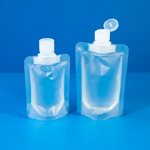 Custom large capacity wine purse with spout nylon liquid bags packaging transparent laminated plastic bag soap dispenser
