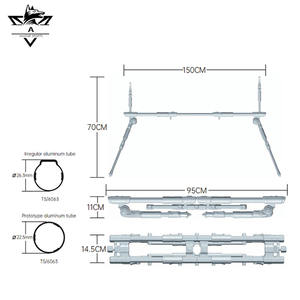 Alta calidad 150x70x95cm <span class=keywords><strong>2</strong></span> secciones resistente al desgaste diseño plegable rápido carpa caña de pescar <span class=keywords><strong>Pod</strong></span> con soporte de trípode estable - Product Image 3