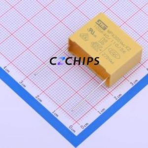 ตัวเก็บประจุแบบปลอดภัย X2Q2105KT1B0265200110ES0 ชนิด Through hole Component (THT), ระยะขา P=22.5 มม. 1uF 10% 305V X2 - Product Image 1