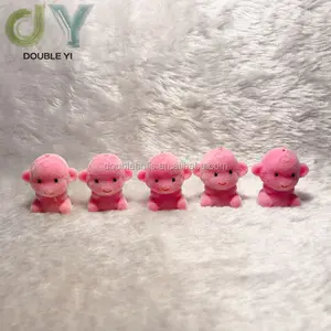 Personalizzato little pink scimmia PVC floccato carattere scimmia giocattolo